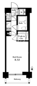 イプセ蒲田ウエスト 505 間取り図