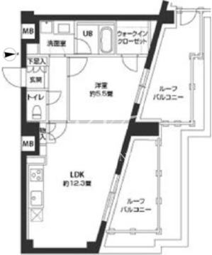 カスタリア自由が丘 305 間取り図