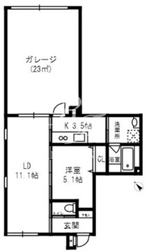 ミュウ・ヴィ代々木上原 101 間取り図