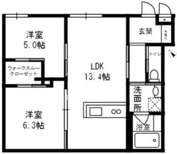 ミュウ・ヴィ代々木上原 104 間取り図