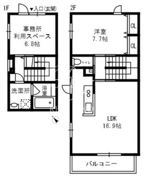 ミュウ・ヴィ代々木上原 105 間取り図