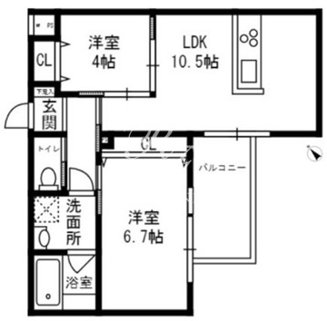 ミュウ・ヴィ代々木上原 202 間取り図