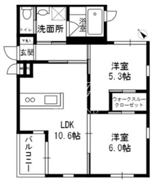 ミュウ・ヴィ代々木上原 203 間取り図
