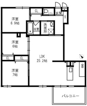 ミュウ・ヴィ代々木上原 204 間取り図