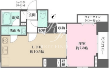 WHARF文京茗荷谷 102 間取り図