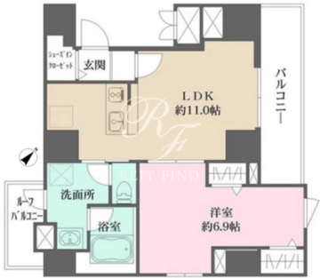 WHARF文京茗荷谷 501 間取り図