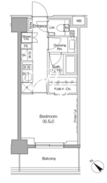 ザ・パークハビオ月島フロント 803 間取り図