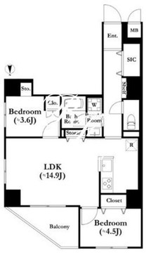 ザ・パームス錦糸町 503 間取り図