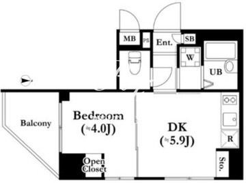 ザ・パームス錦糸町 401 間取り図