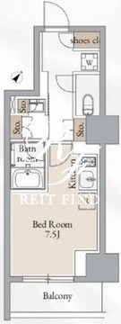クロスレジデンス高田馬場 509 間取り図