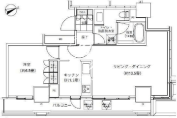 パークキューブ愛宕山タワー 1605 間取り図