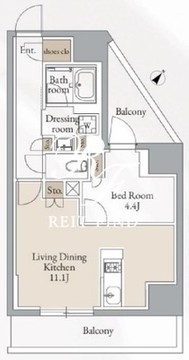 クロスレジデンス高田馬場 412 間取り図
