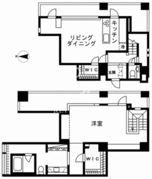 レジディアタワー麻布十番 2401 間取り図