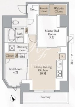 クロスレジデンス高田馬場 306 間取り図