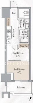 クロスレジデンス高田馬場 304 間取り図