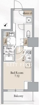 クロスレジデンス高田馬場 1309 間取り図