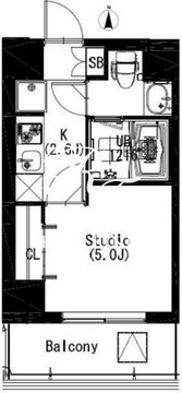 エスティメゾン戸越 203 間取り図
