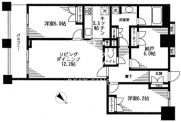 レジディア日本橋馬喰町 1103 間取り図