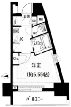 プレスタイル門前仲町 603 間取り図