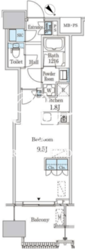 レガシス中目黒 508 間取り図