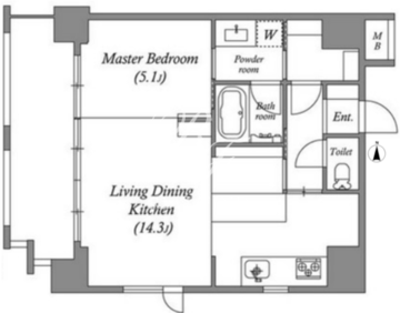 アスティーレ秋葉原 502 間取り図