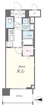 N’sパークレジデンス高田馬場 202 間取り図