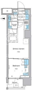 ルフォンプログレ品川戸越 506 間取り図