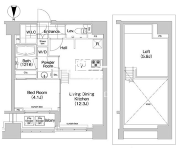 コンフォリア新川 1101 間取り図