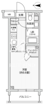 レジディア笹塚2 105 間取り図