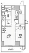 コンフォリア・リヴ千住 1202 間取り図