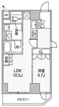 コンフォリア・リヴ千住 1202 間取り図