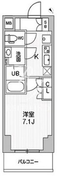 コンフォリア・リヴ千住 1004 間取り図