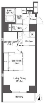 コンフォリア南千住 403 間取り図