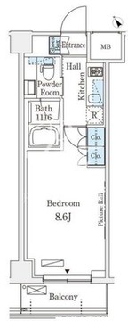 アリビオ学芸大学 307 間取り図