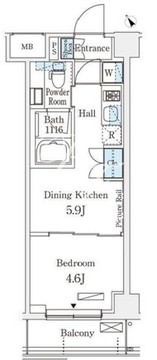 アリビオ学芸大学 304 間取り図