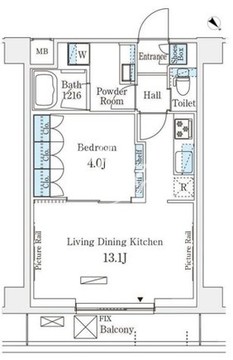 アリビオ学芸大学 211 間取り図