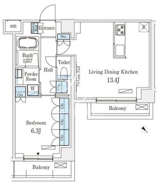 アリビオ学芸大学 209 間取り図