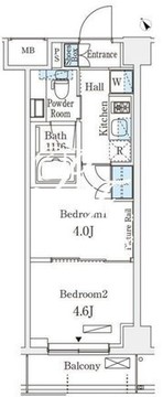 アリビオ学芸大学 106 間取り図