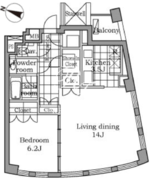 レジディアタワー乃木坂 1303 間取り図
