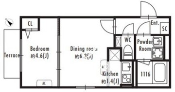 グランパセオ西新宿 304 間取り図