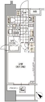 パークハビオ武蔵小山 1201 間取り図