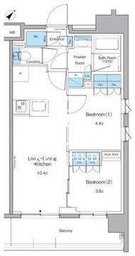ルフォンプログレ押上イースト 313 間取り図