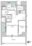 ワンルーフフラット戸越 1101 間取り図