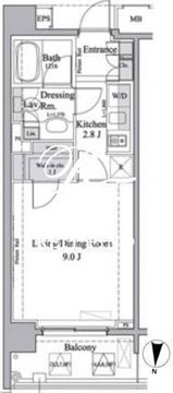 パークアクシス浜松町 206 間取り図