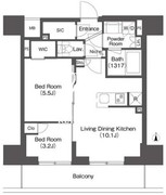 コンフォリア東新宿 907 間取り図