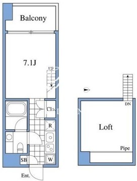RIZ高輪 802 間取り図