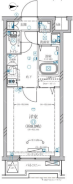 ディアレイシャス等々力 202 間取り図