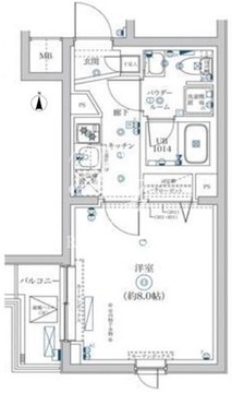 スクエアシティ大森ウエスト 201 間取り図