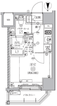 クオリタス南大井 501 間取り図