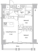 ザ・パークハビオ文京江戸川橋 1002 間取り図